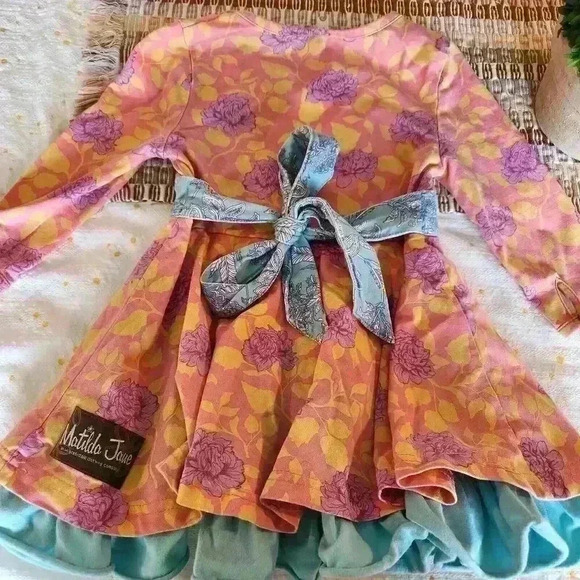 Matilda Jane size 10 Secret Fields Citronella‎ LS floral Dress B16 - Picture 6 of 6